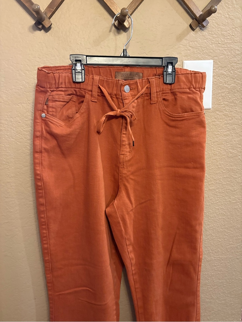 Judy Blue Burnt Orange Drawstring Utility Pants